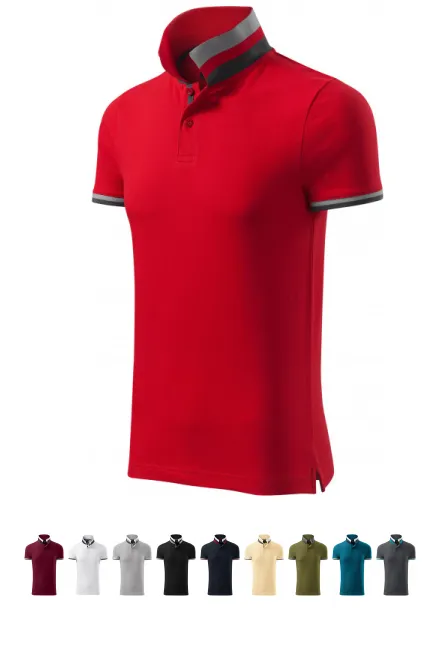 Polo homme col montant, formula red