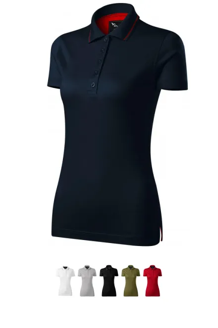 Polo mercerisé élégant pour femme, bleu foncé