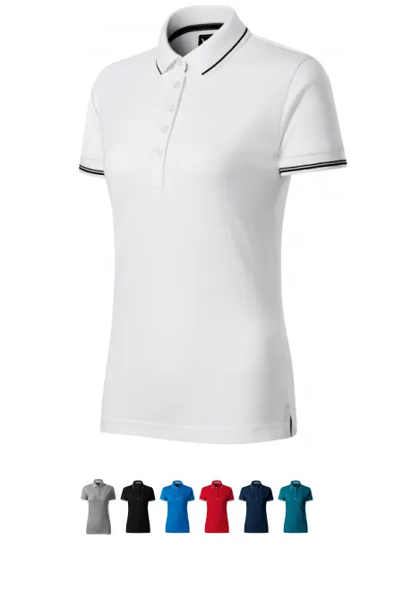 Polo pentru femei cu mâneci scurte, alb