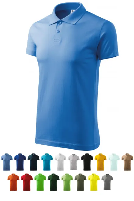 Polo simple homme, bleu clair