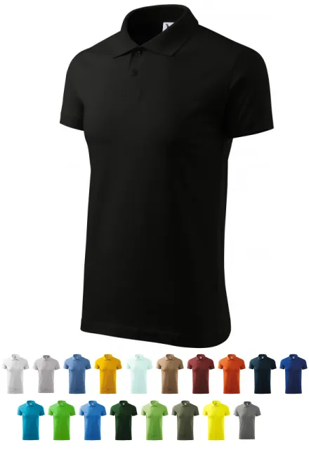 Polo simplu pentru bărbați, negru