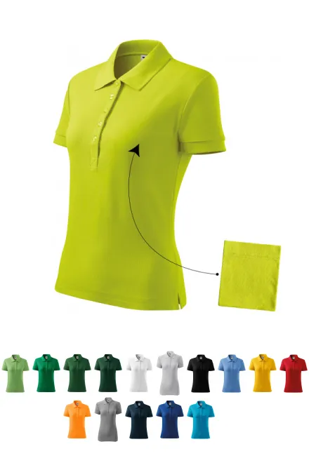 Polo simplu pentru femei, verde lime