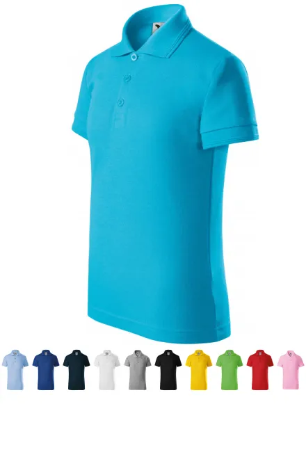 Poloshirt til børn, turkis
