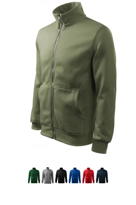 Preprosta moška jopica brez kapuce, khaki