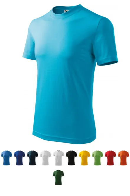 Schweres T-Shirt, türkis