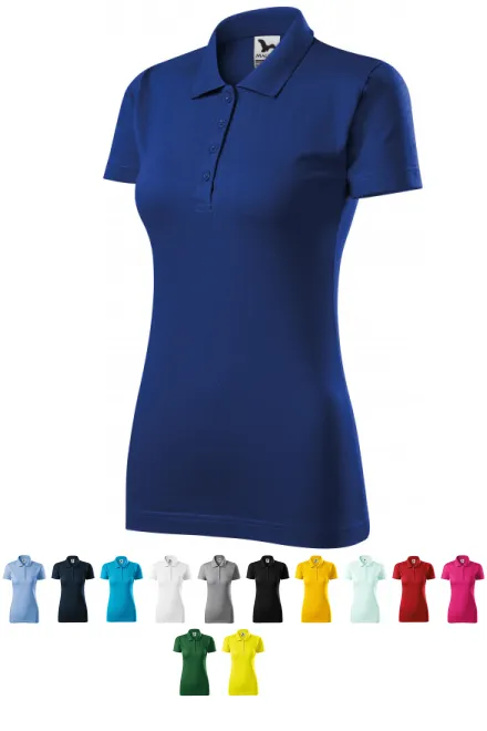 Slim Fit Poloshirt für Damen, königsblau