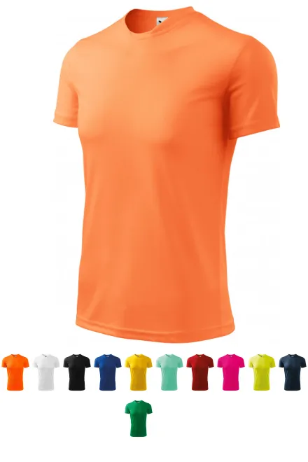 Sport-T-Shirt für Kinder, Neon Mandarine