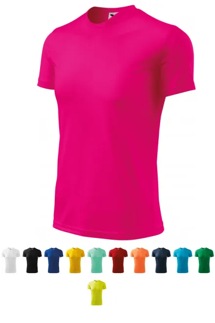 Sport-T-Shirt für Kinder, neon pink