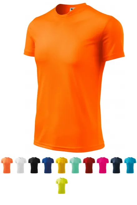 Športna majica za otroke, neon oranžna
