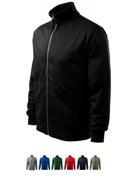Sudadera de hombre sencilla sin capucha, negro