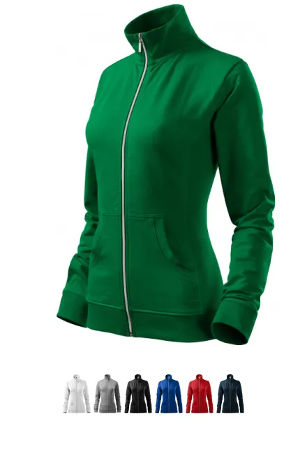 Sweat femme sans capuche, herbe verte