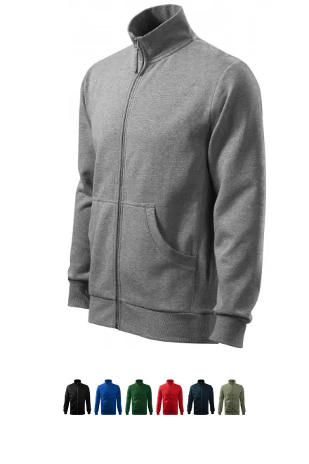 Sweat homme simple sans capuche, marbre gris foncé