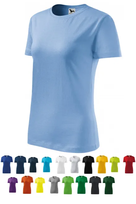 T-shirt classique pour femme, bleu ciel