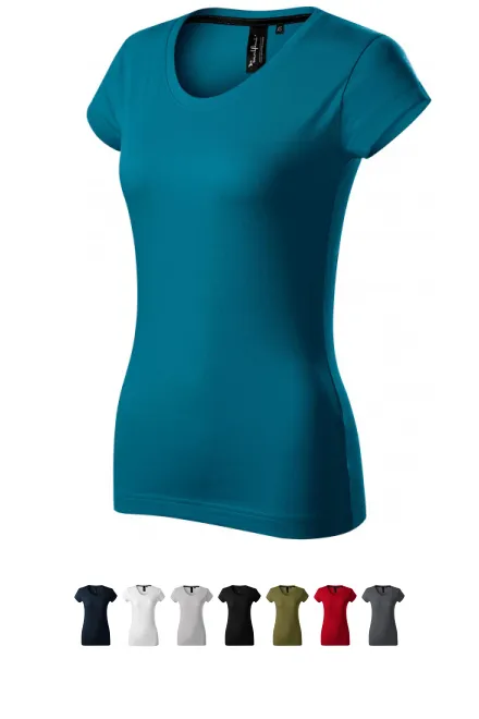 T-shirt exclusif pour femmes, petrol blue