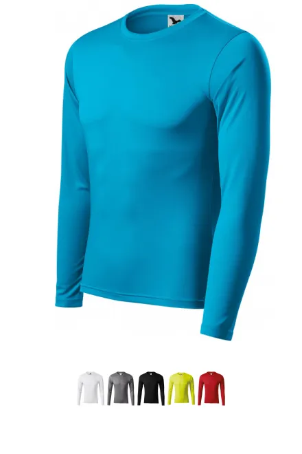 T-Shirt für den Sport mit langen Ärmeln, türkis