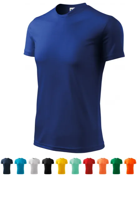T-shirt met asymmetrische halslijn, koningsblauw