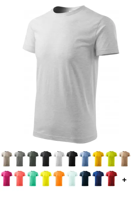T-Shirt mit höherem Gewicht Unisex, hellgrauer Marmor