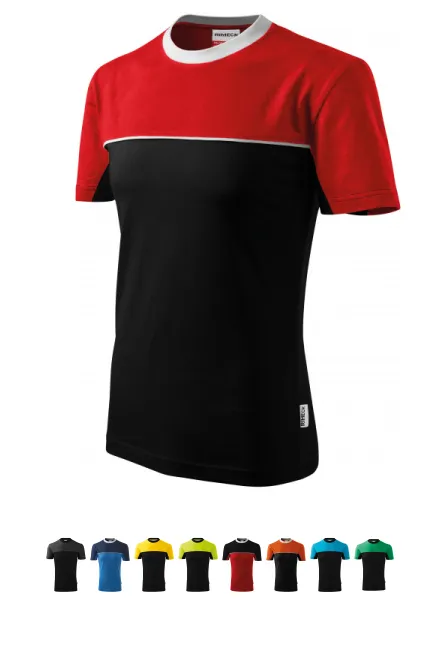 T-Shirt mit zwei Farben, schwarz
