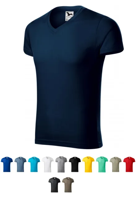 T-shirt moulant homme, bleu foncé