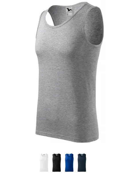 Tanktop voor heren, donkergrijs marmer