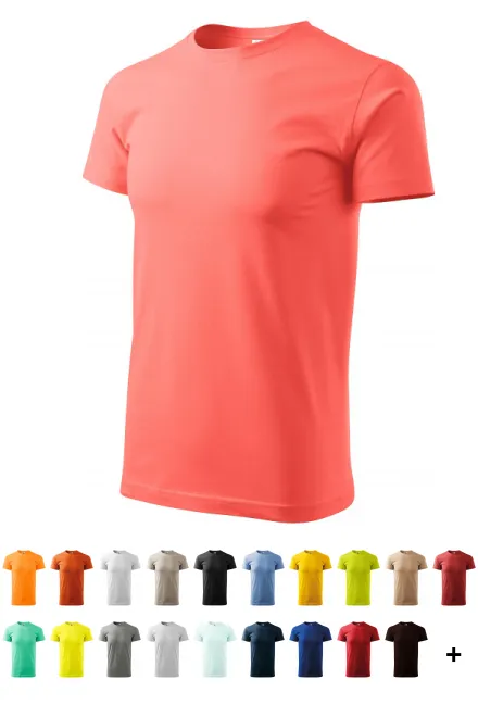 Tričko vyšší gramáže unisex, korálová