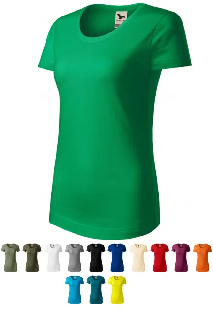 Tricou de bumbac organic pentru femei, iarba verde