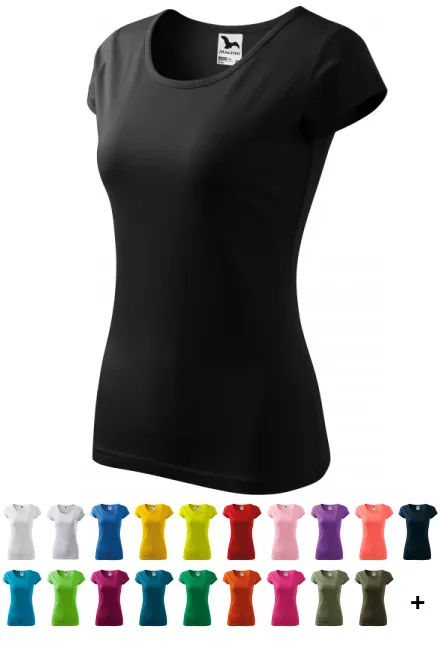 Tricou de damă cu mâneci foarte scurte, negru