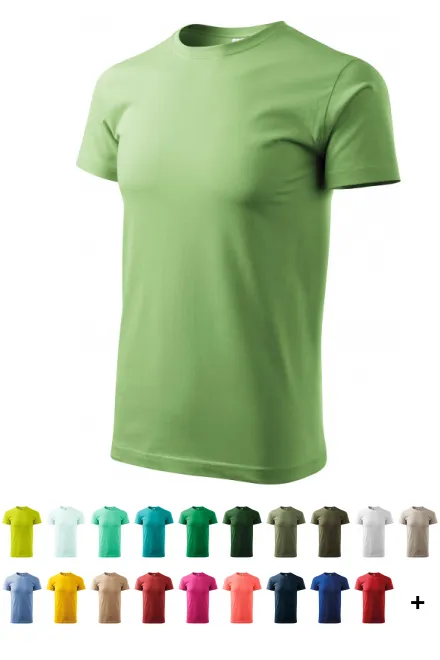 Tricou unisex cu greutate mai mare, verde mazăre