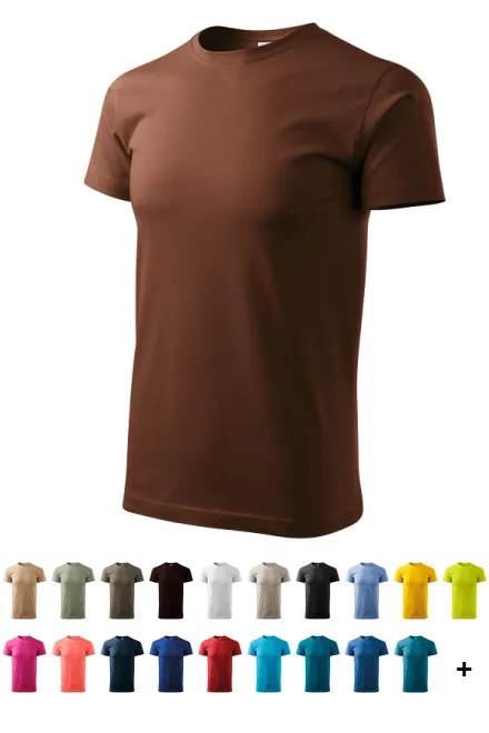 Uniseks T-shirt met een hoger gewicht, chocolade