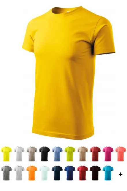 Uniseks T-shirt met een hoger gewicht, geel