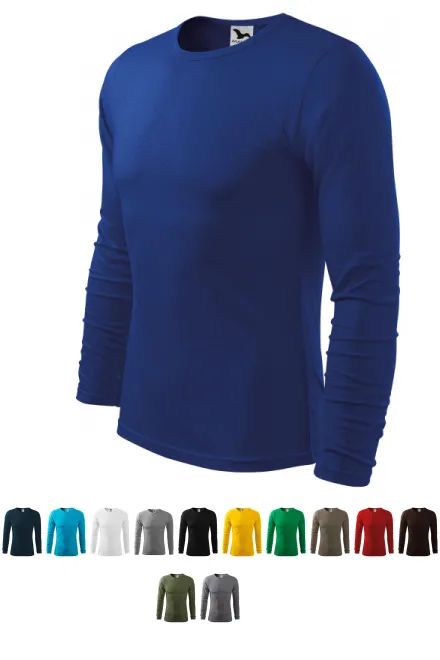 Vyriški marškinėliai ilgomis rankovėmis, karališkai mėlyna