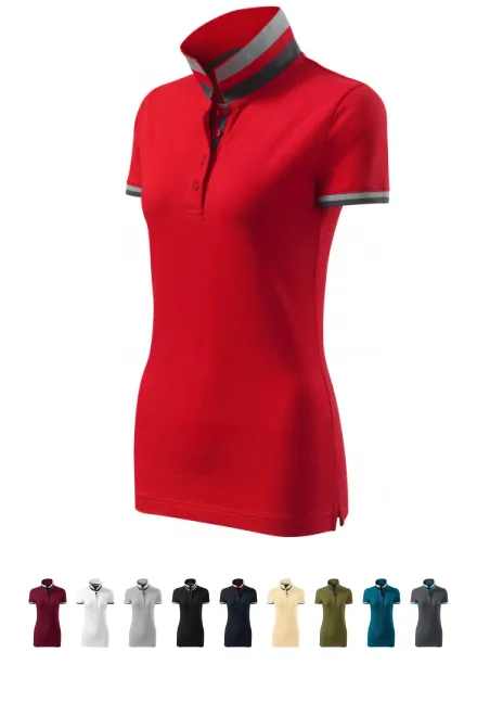 Ženska polo majica s ovratnikom gore, formula red