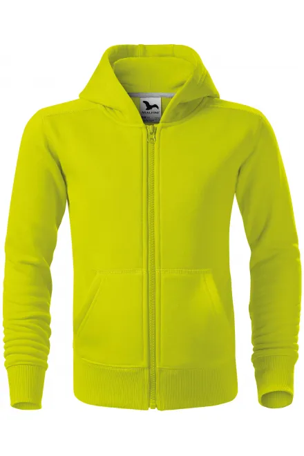 Kinder Sweatshirt mit Kapuze - lindgrün, 158 cm / 12 Jahre