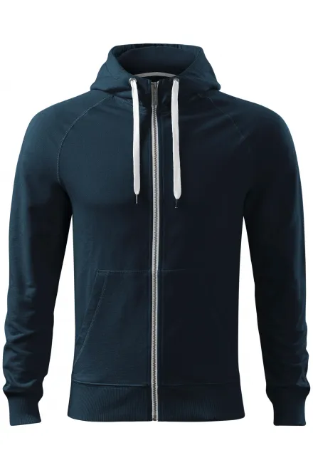Kontrastiertes Herren-Sweatshirt mit Kapuze - dunkelblau, S