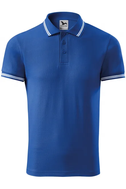 Kontrastiertes Poloshirt für Herren - königsblau, S