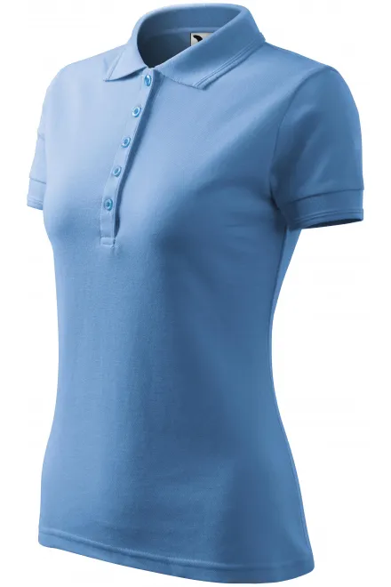 Ladies elegant polo shirt, sky blue