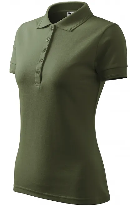 Ladies elegant polo shirt, khaki