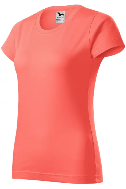 Ladies simple T-shirt, coral