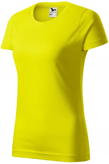 Ladies simple T-shirt, lemon yellow