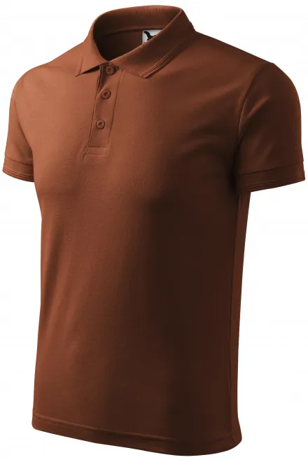 Los poloshirt voor heren, chocolade