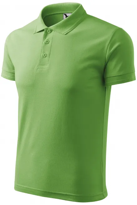 Loses Poloshirt der Männer, erbsengrün