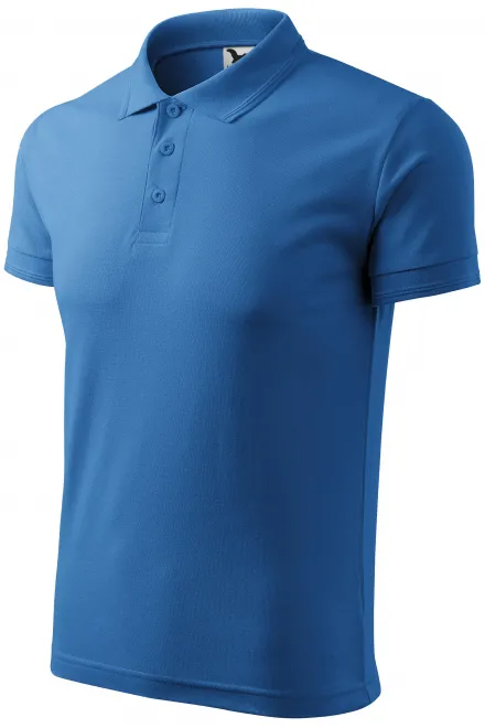 Mænds løs poloshirt, lyseblå