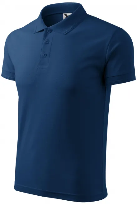 Mænds løs poloshirt, midnatsblåt