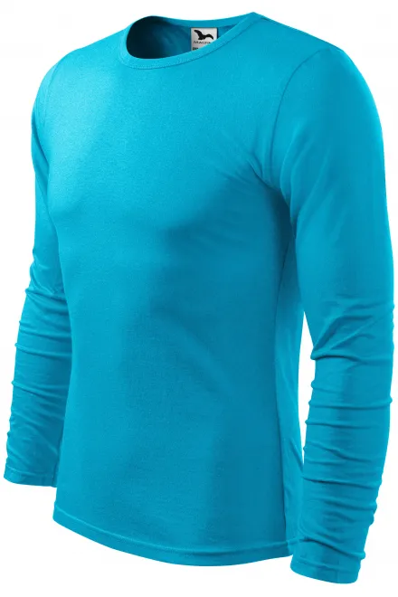 Men's long sleeve T-shirt, turquoise