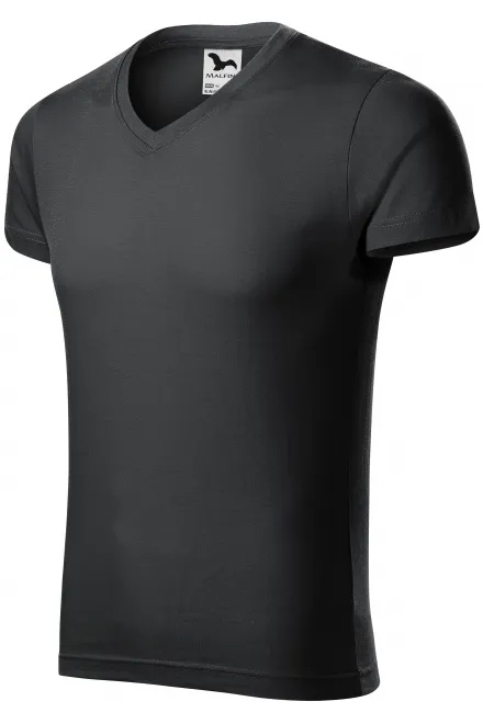 Men's tight-fitting T-shirt, ebony gray