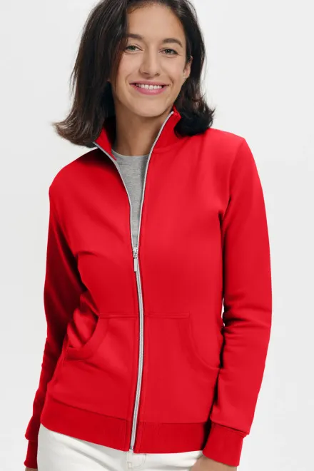 Bluza damska bez kaptura, czerwony