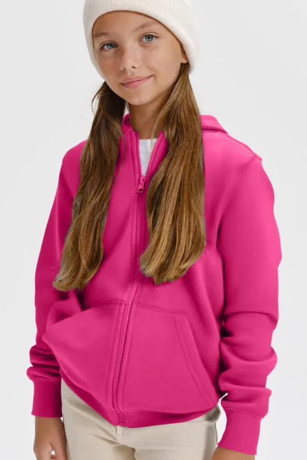 Børne sweatshirt med hætte, lilla