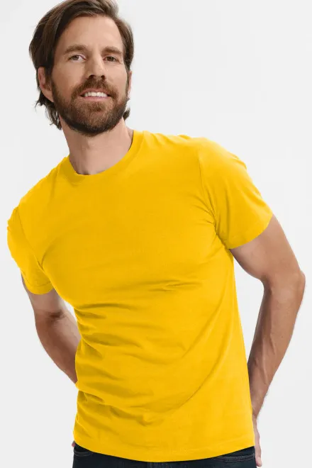Camiseta clásica para hombre, amarillo