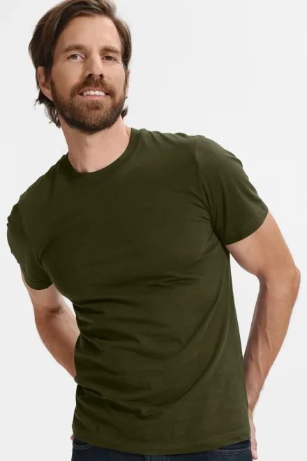 Camiseta clásica para hombre, military