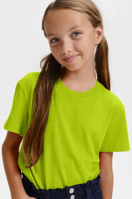Camiseta ligera para niños, verde lima